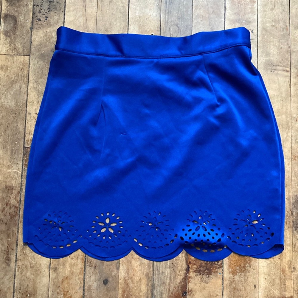 Blue mini skirt
